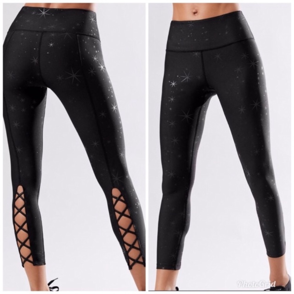 Carbón38 leo leggings black nova stars print S